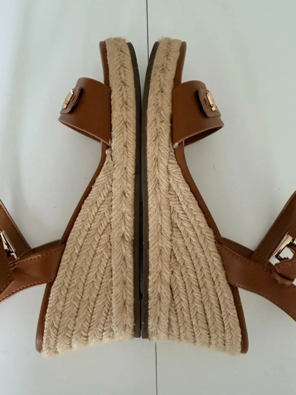 Tommy Hilfiger Genavo Wedge Sandal Womens 7.5 Ankle Strap Espadrille Comfort